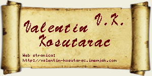 Valentin Košutarac vizit kartica